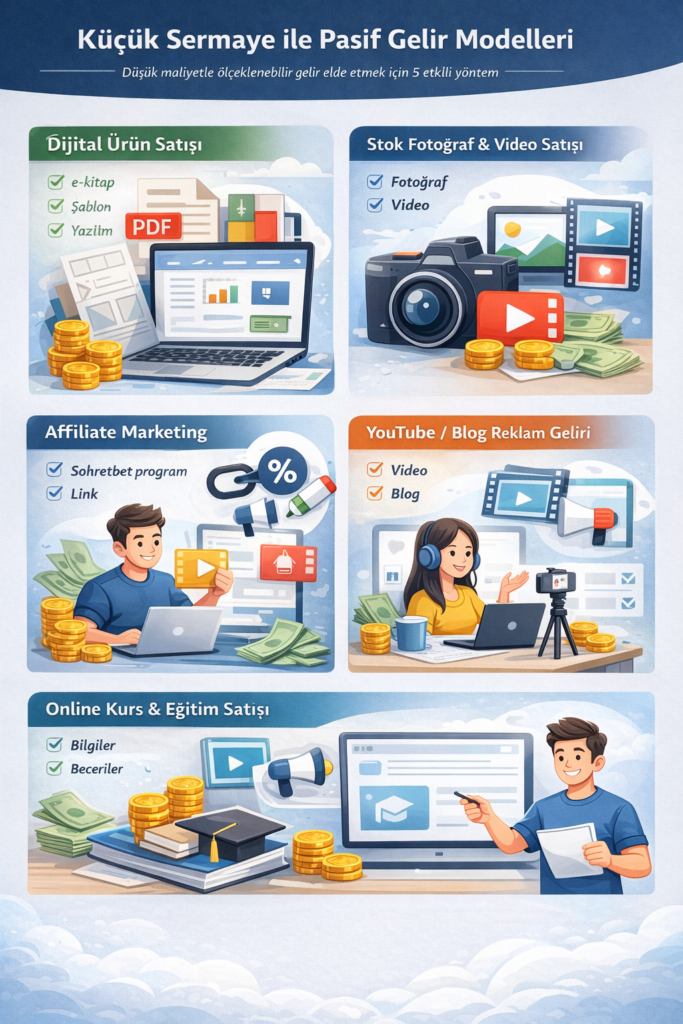 2026 YILINDA KUCUK SERMAYE ILE BASLANABILECEK 5 PASIF GELIR MODELI 1 pasif gelir modeli
