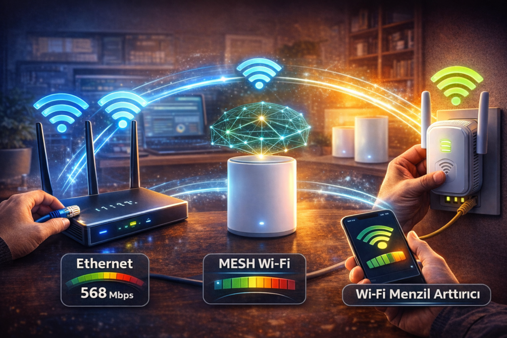 Evden Calisanlar Icin Internet Hizini Ve Wi Fi Cekim Gucunu Artiran Teknik Cozumler 1 Wi-Fi Çekim Gücü,Evden Çalışanlar İçin İnternet Hızı arttırma,Evden Çalışanlar İçin İnternet Hızını Ve Wi-Fi Çekim Gücünü Artıran Teknik Çözümler