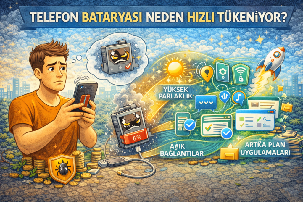 Telefon Sarji Neden Hizli Bitiyor Cozum Rehberi 2026 3 telefon şarjı,akıllı telefon
